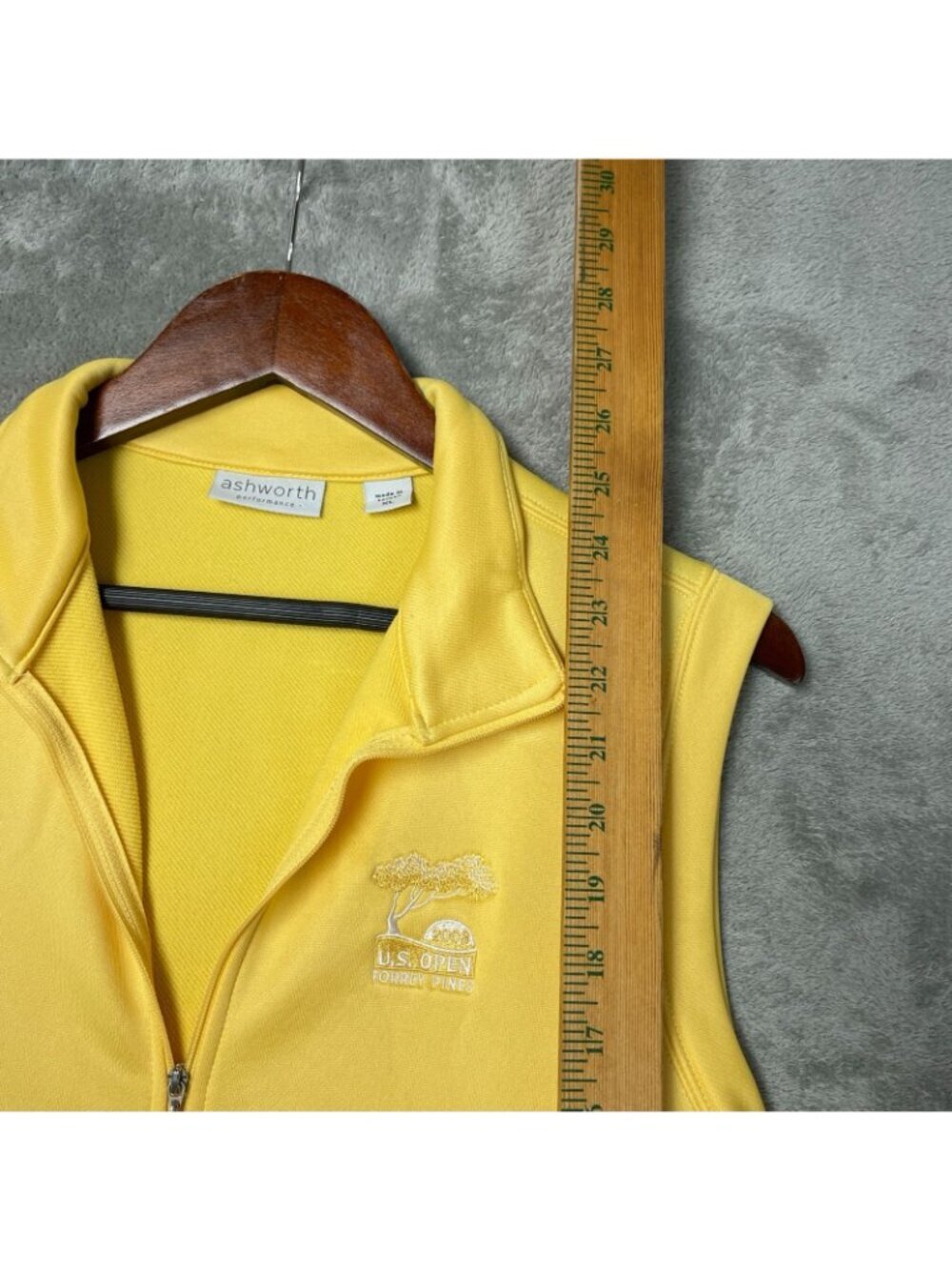 Ashworth Women's XL Performance Yellow Vest jacket Full Zip i2059 - Picture 3 of 10